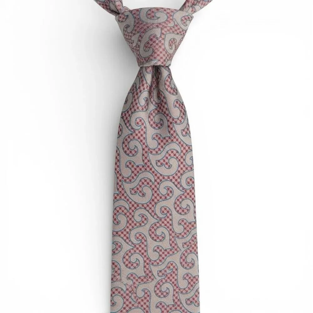Holliday & Brown Special Re-Edition Men's Silk Necktie Pink Hand Made Italy NWT